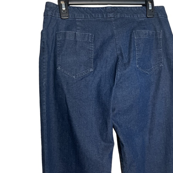 Eileen Fisher Denim Wide Leg Pants - Picture 6 of 7